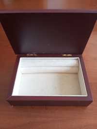 Caixa guarda jóias folha de prata 12 por 17 cm