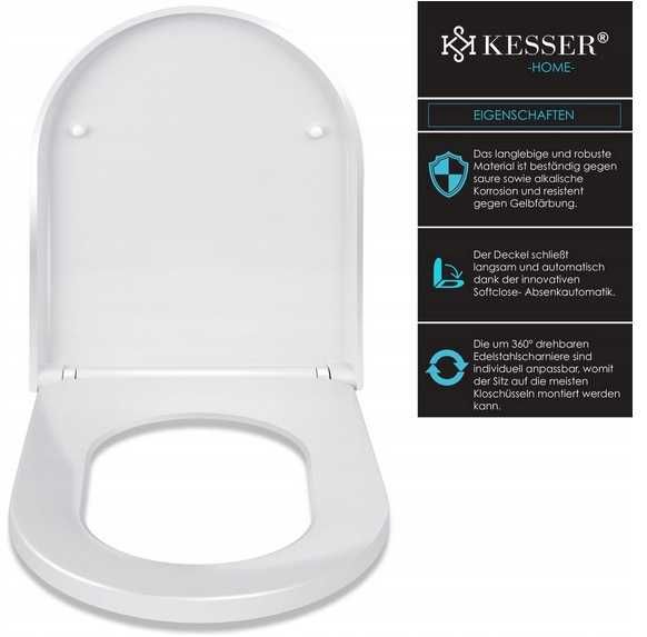 Deska sedesowa wolnoopadająca, Duroplast, Quick-Release