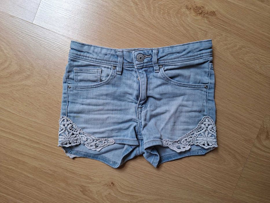 Calções de ganga H&M menina. Tamanho 7-8