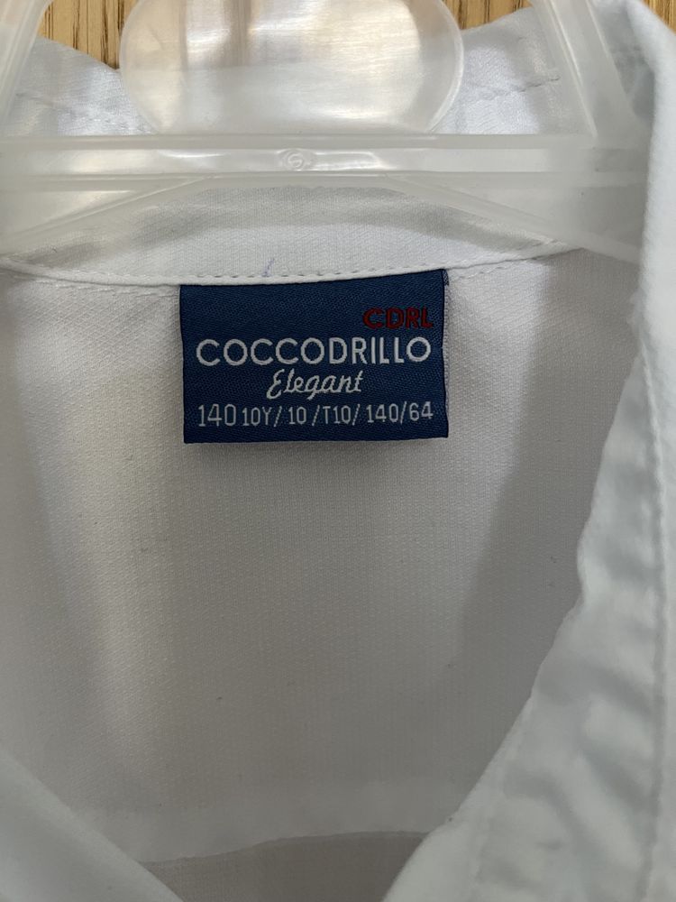 Koszula biała Coccodrillo chłopiec 140.