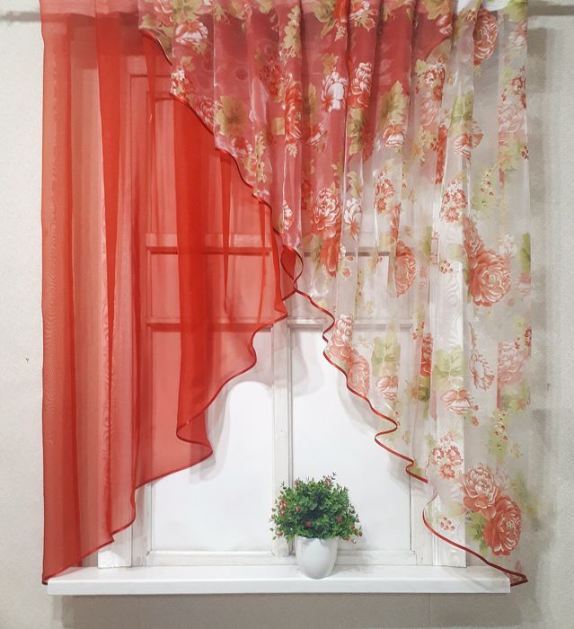 Готова тюль на кухню арка, ламбрекен ( вибір)