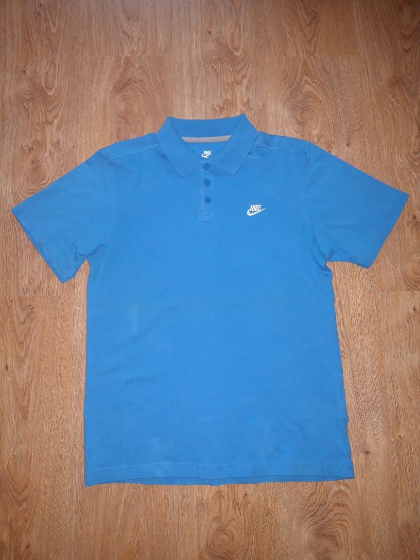 Niebieska, młodzieżowa koszulka polo Nike, rozm.XL
