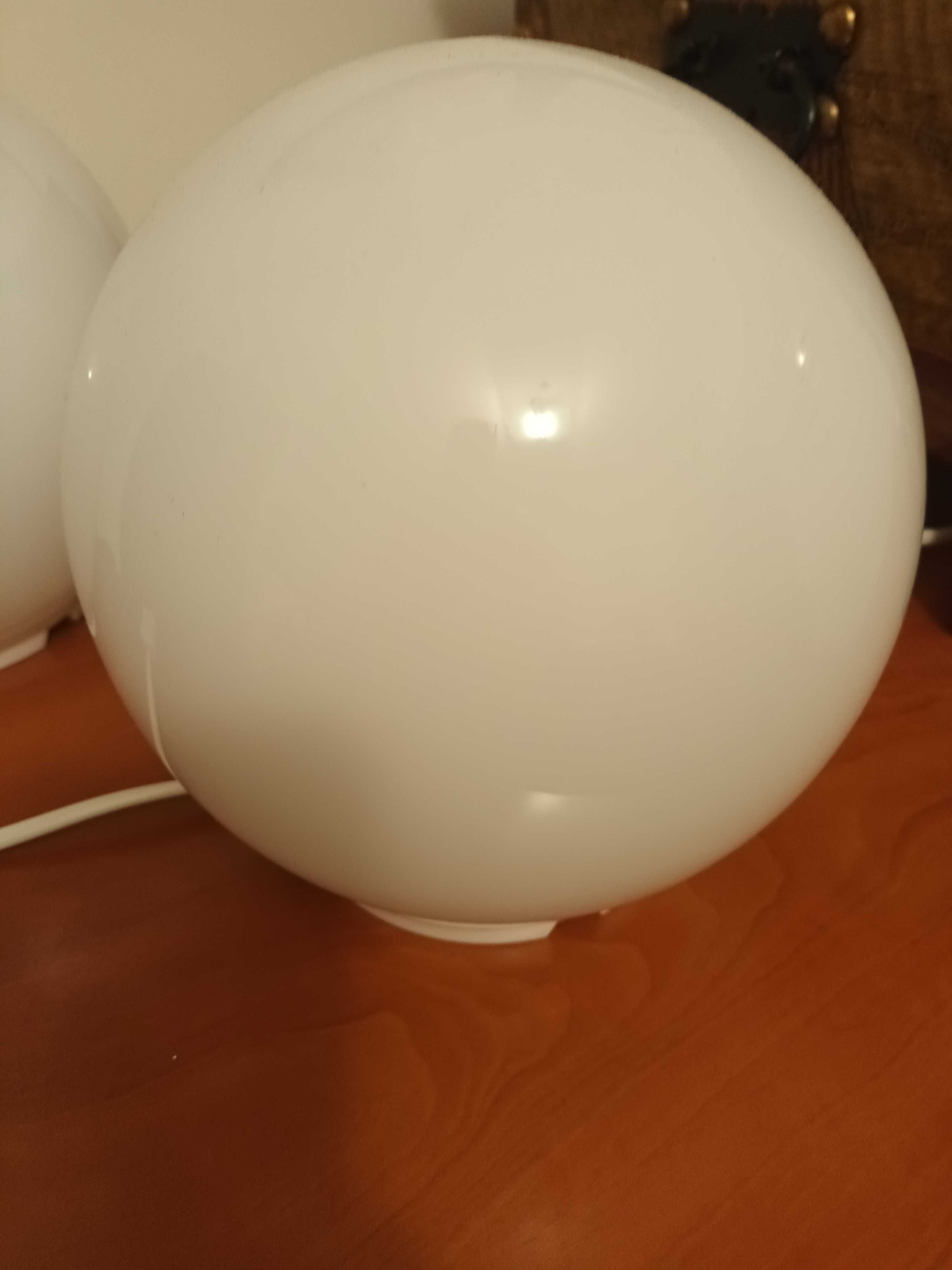 Candeeiros de mesa bola branco 17cm