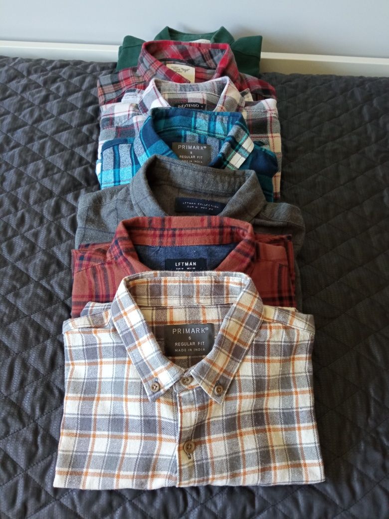Camisas de homem em flanela