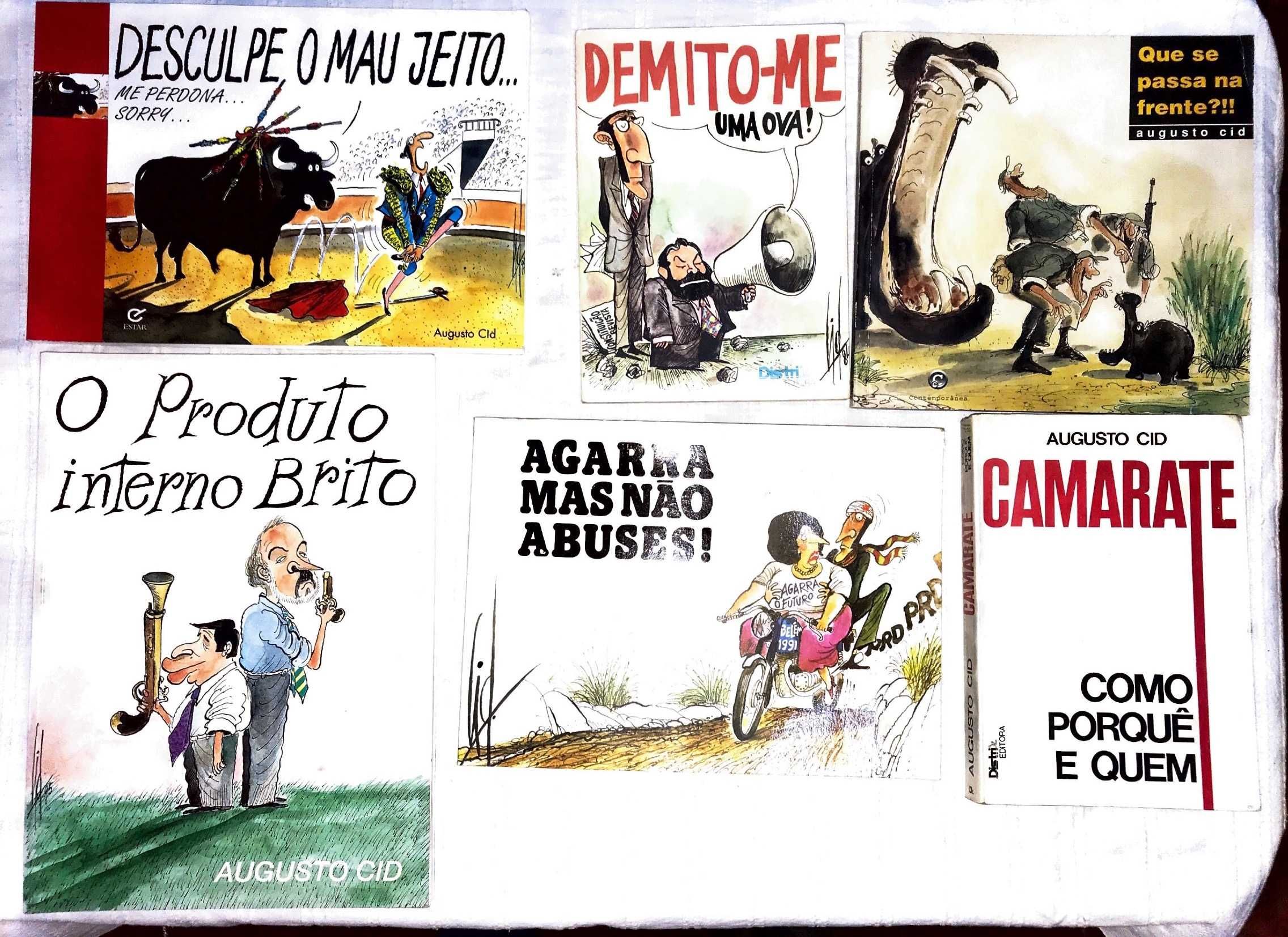 Livros, postais e Cartoon Augusto Cid