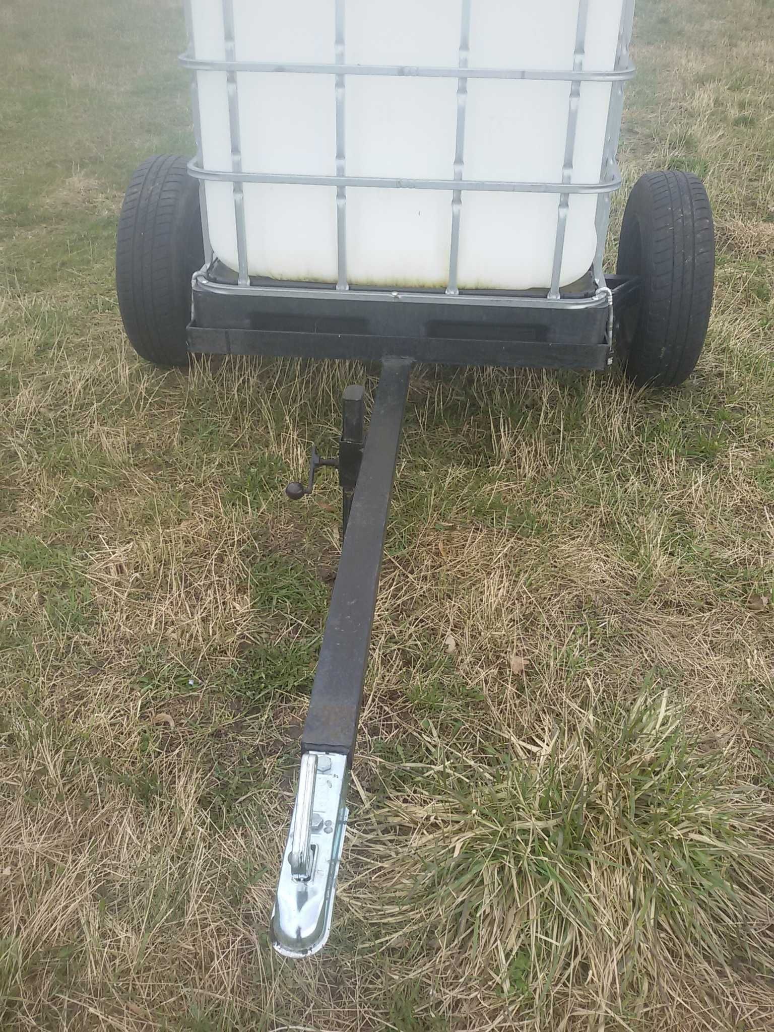zbiornik 1000l mauzer 600l paletopojemnik mobilny na przyczepce