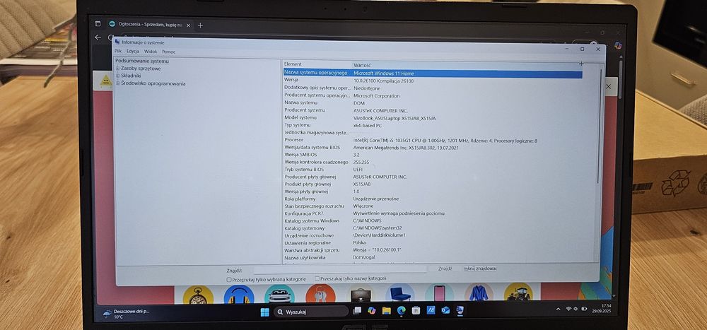 Asus vivobook X515ja i5 512 ssd 16gb
