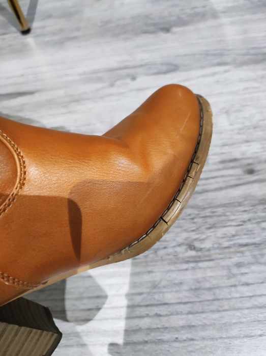 Kozaki buty kowbojki camel rudy ociemnie