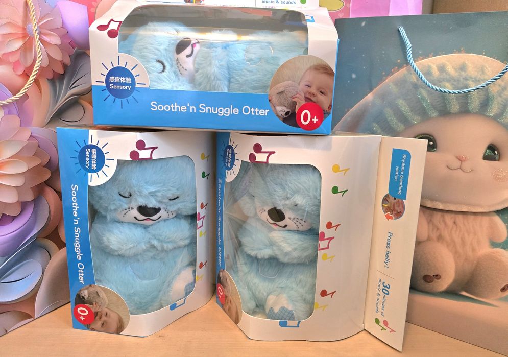 Дихаюче видреня, мішка в голубому кольорів, в подарунковій коробці