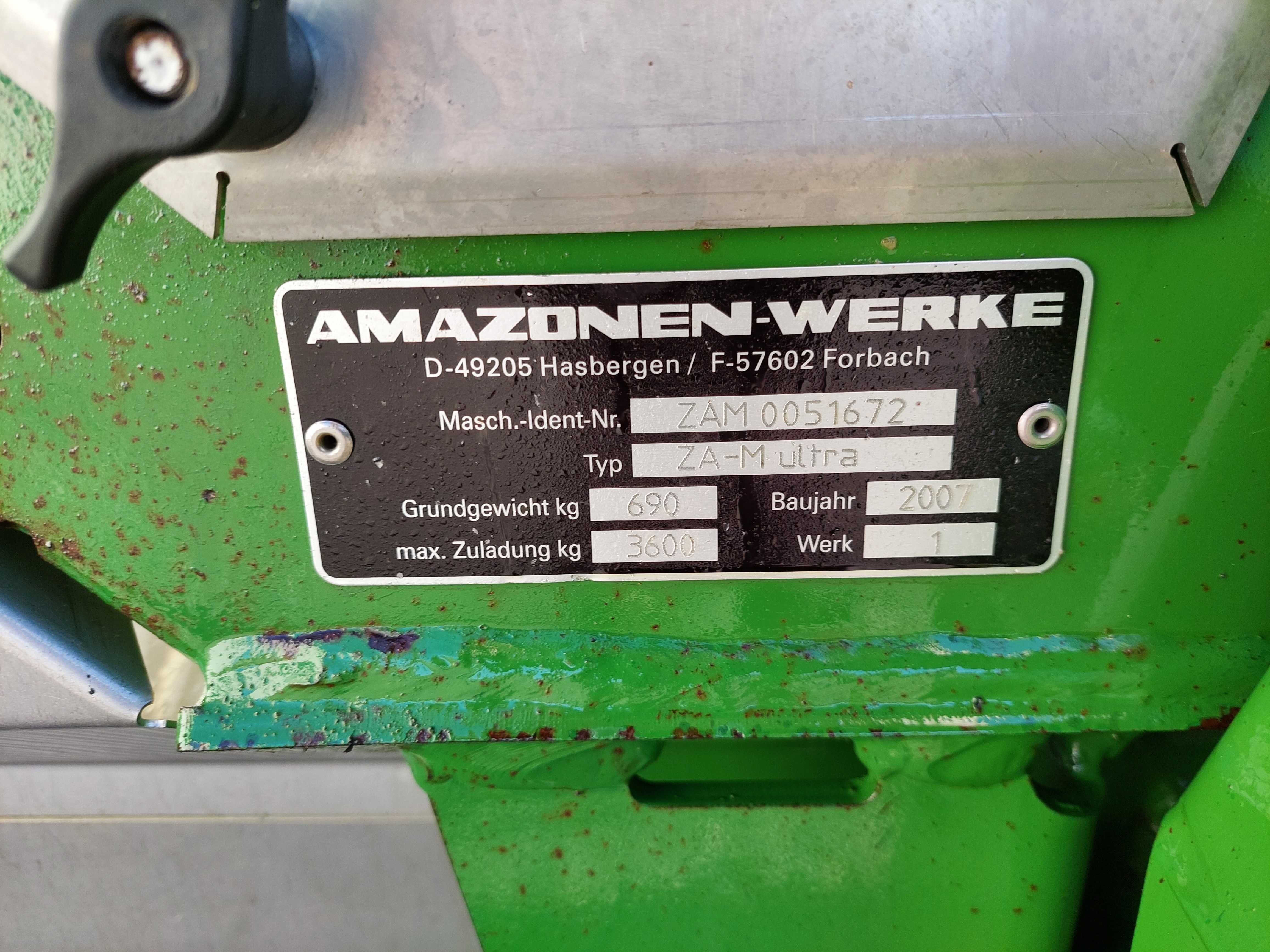 AMAZONE ZAM ULTRA PROFIS 3600 Waga, 2007, wałek