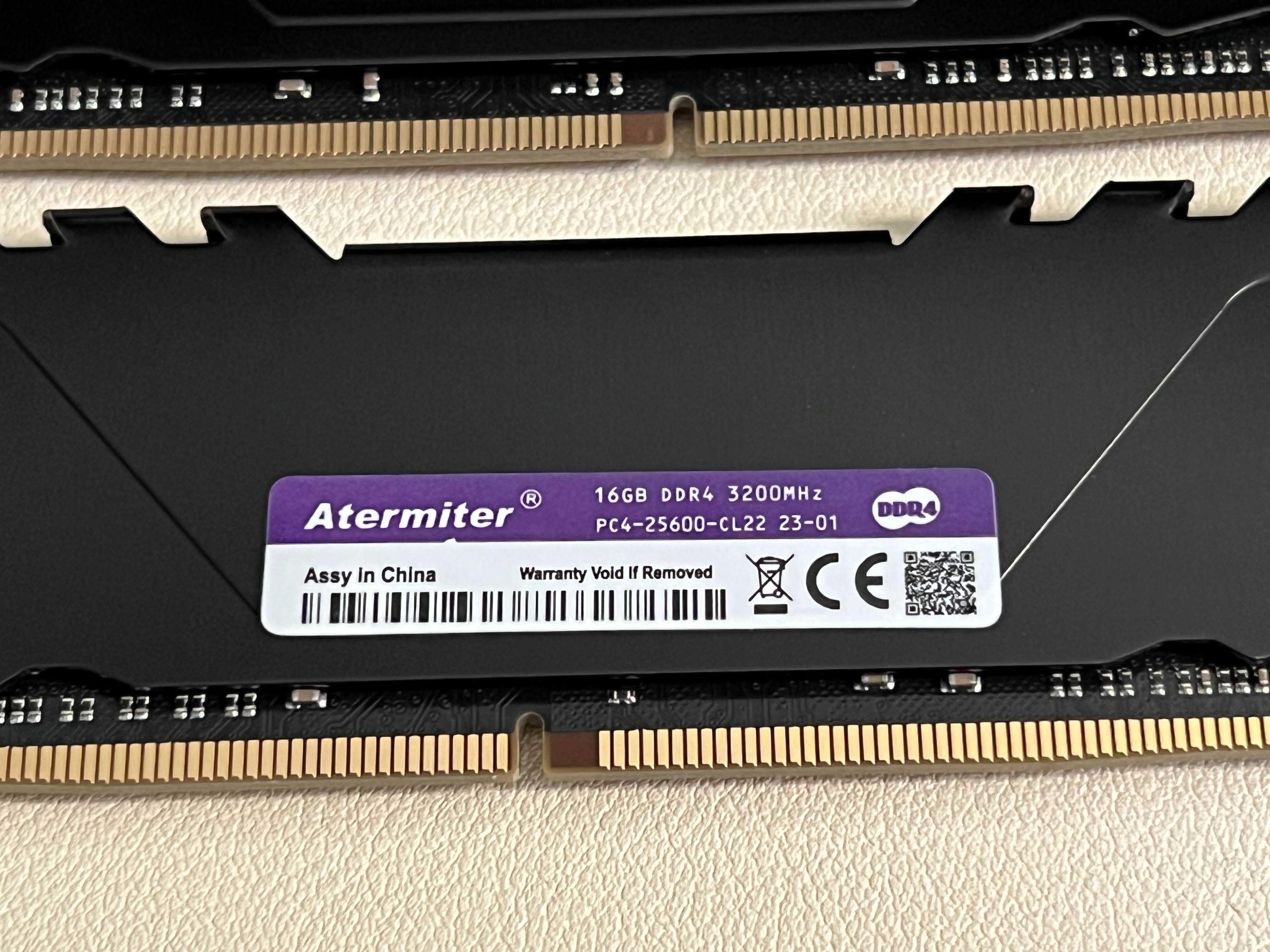 Оперативна пам’ять Atermiter DDR4, 16 GB, 3200 mhz Нова, комп'ютерна