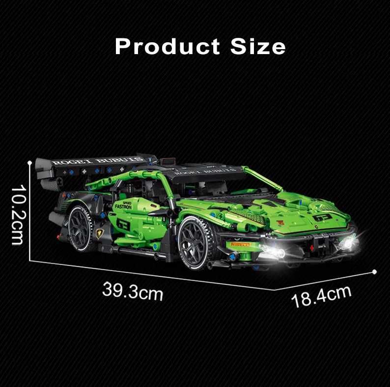 Lego Green Lamborghinis Sport Car / Спортивное авто (1644 деталей)