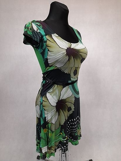 Desigual ^ piękna sukienka damska w kwiaty ^ S