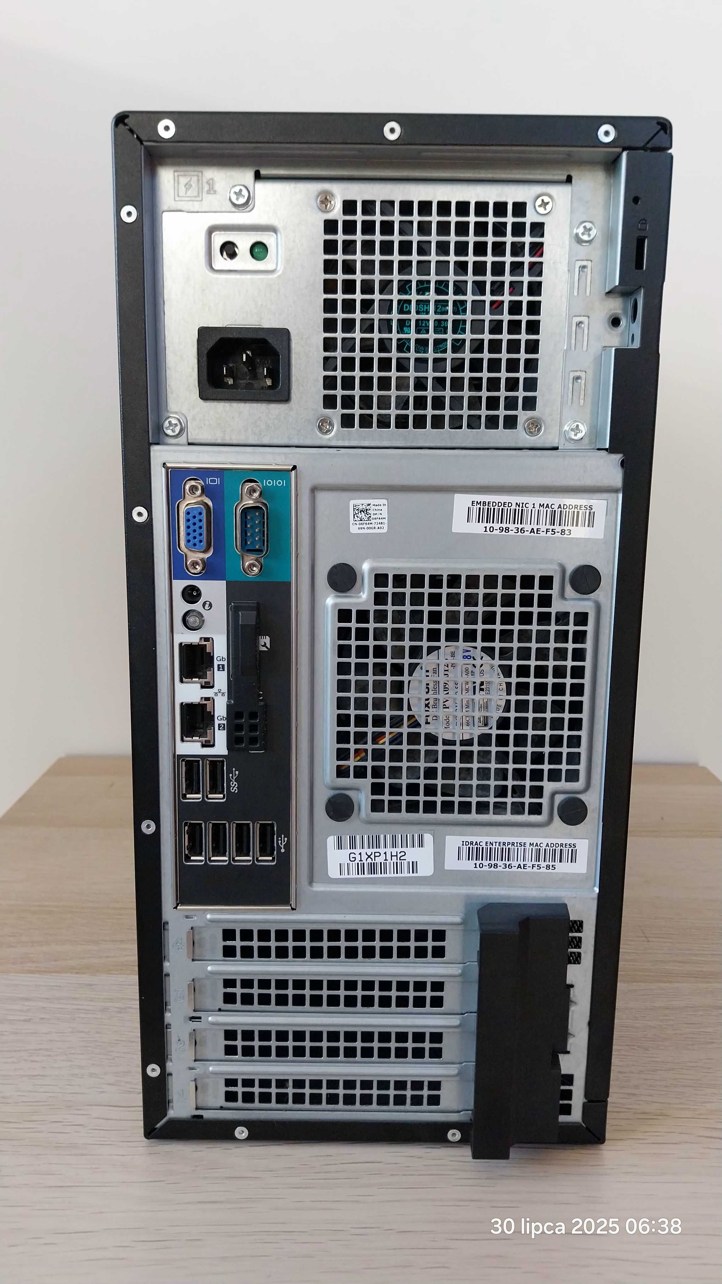 Komputer Dell PowerEdge T130 TOWER Xeon E3-1220 v5 8GB RAM - KLASA A+