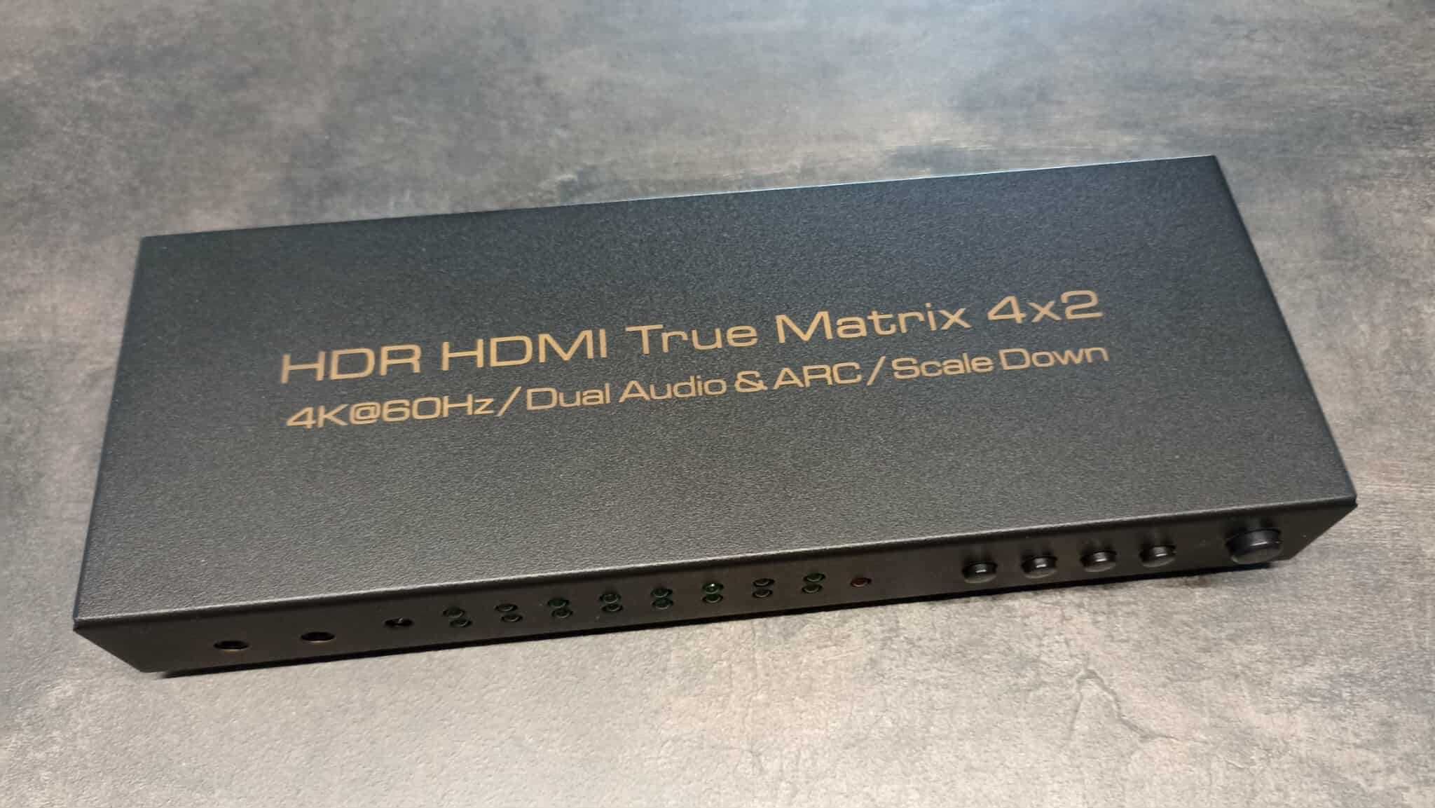 HDR HDMI 4K Matrix 4x2, dual ARC out, HDMI switch, przełącznik