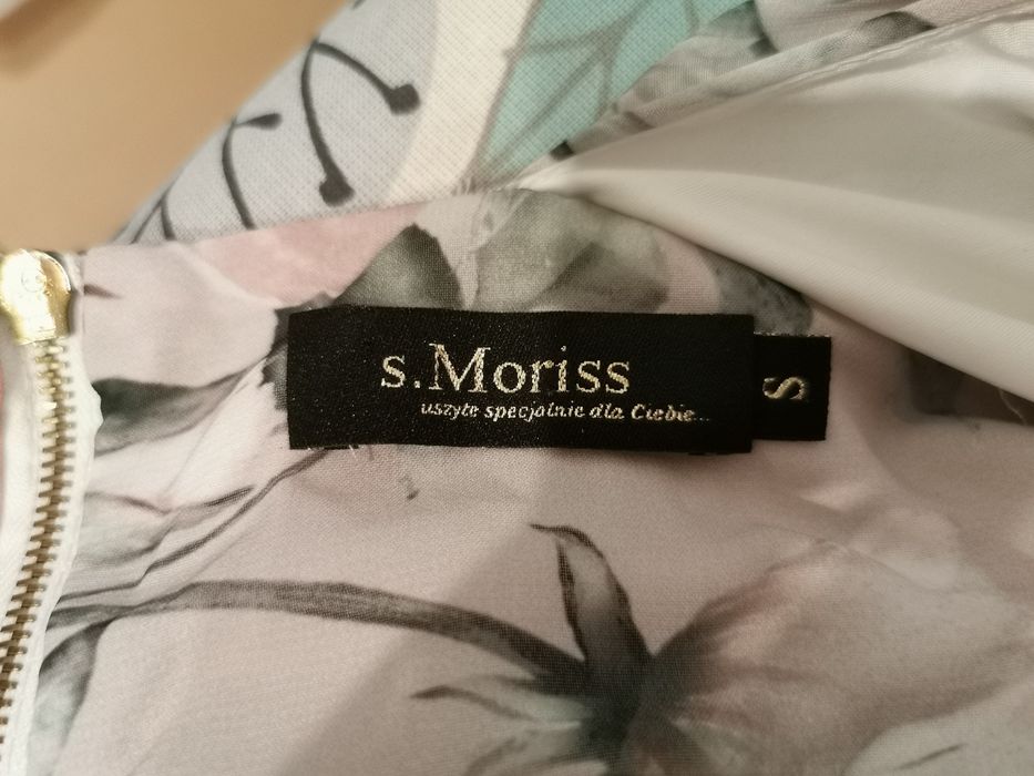 Sukienka wizytowa długa kwiaty