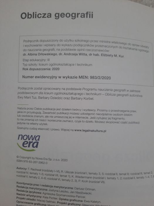 Podręcznik Oblicza geografii 2