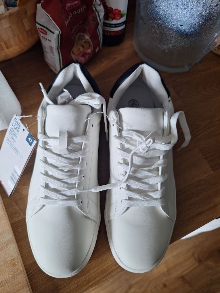 Buty męskie sneakersy białe
