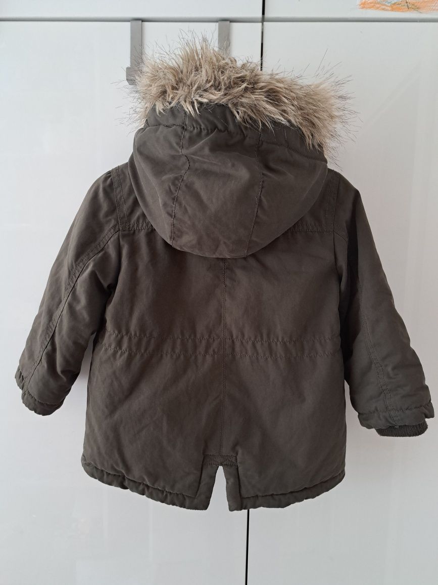 Kurtka ocieplana h&m 92 khaki parka