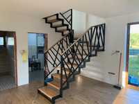 Schody metalowe wewnętrzne .loft, schody drewniane