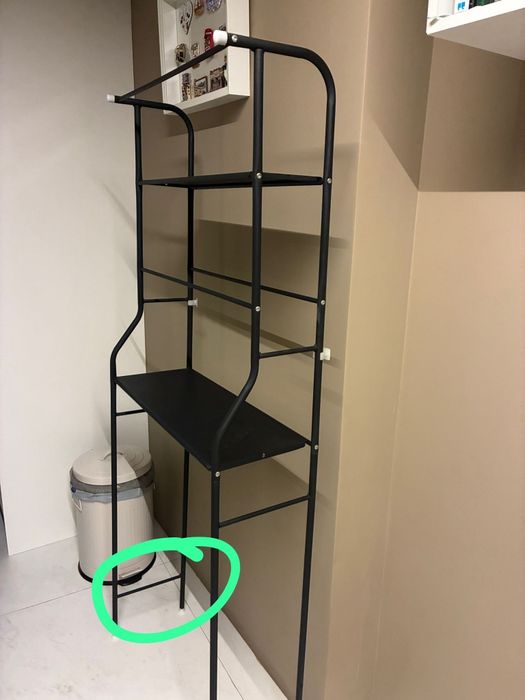 Prateleira metálica para máquina de lavar roupa