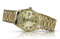 Złoty Klasyczny zegarek męski 14k 585 Geneve mw013ydg&mbw012yo- W