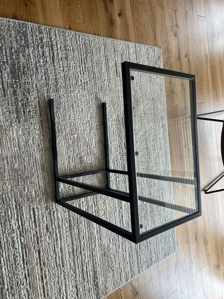 Stolik czarny ikea loft vittsjo metalowy