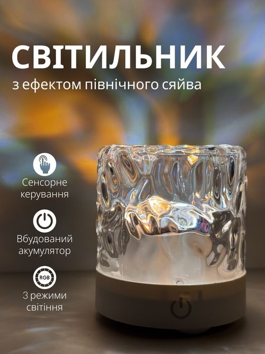 Світильник з ефектом північного сяйва