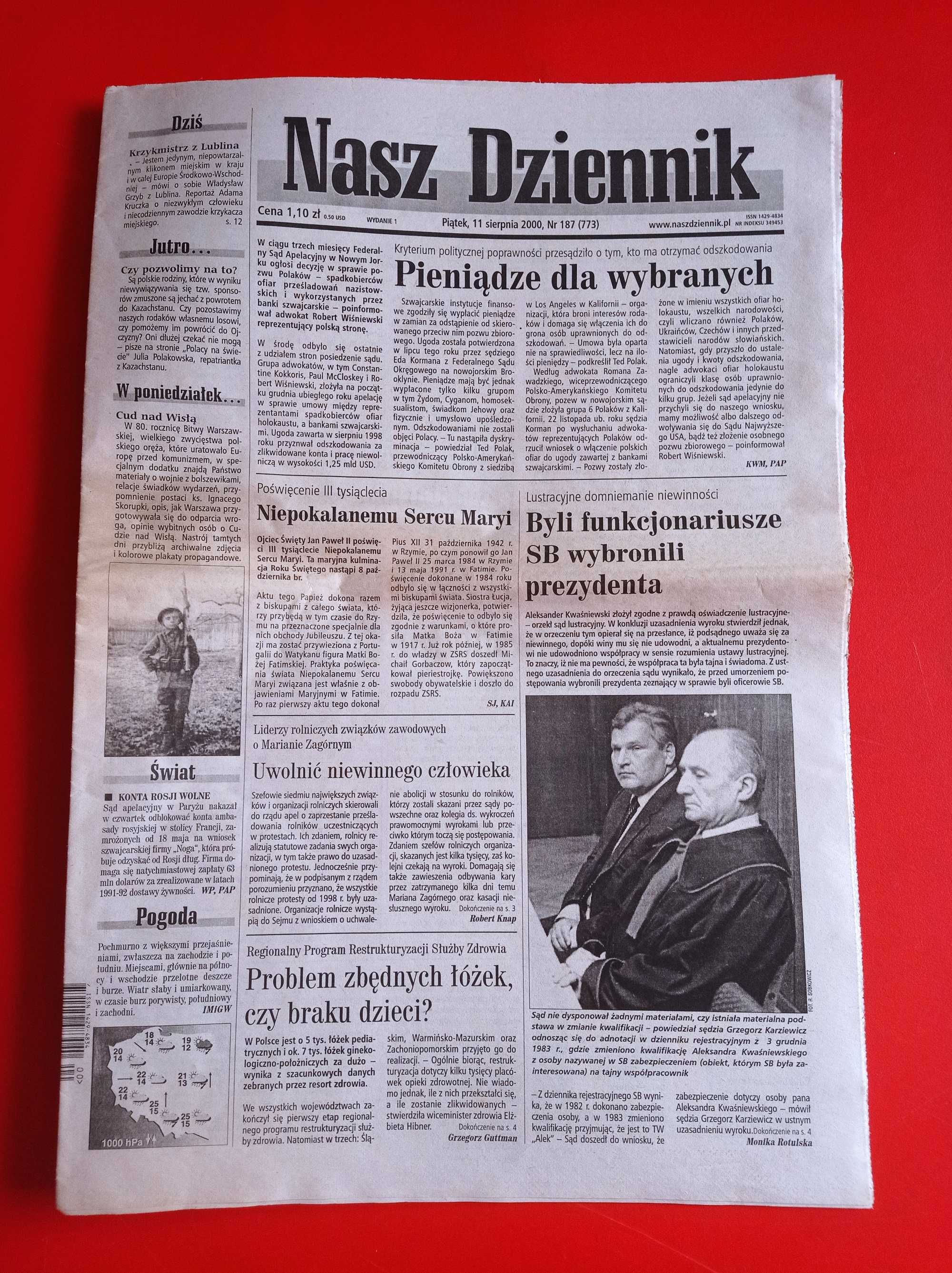 Nasz Dziennik, nr 187/2000, 11 sierpnia 2000