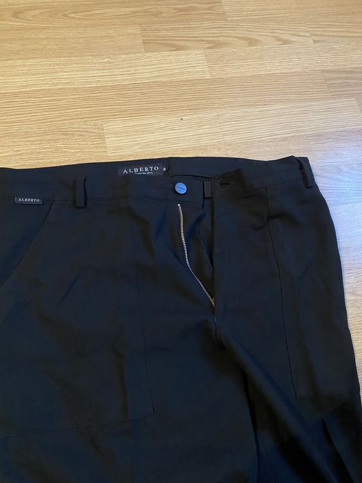 Czarne meskie spdnie w kant