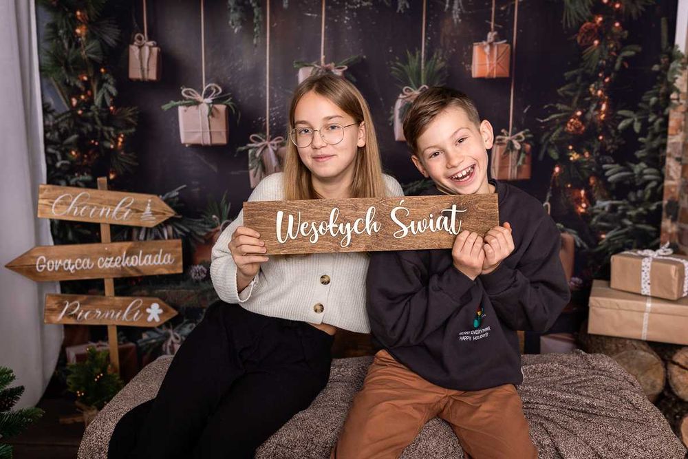 Sesja świąteczna w studiu pod Warszawą