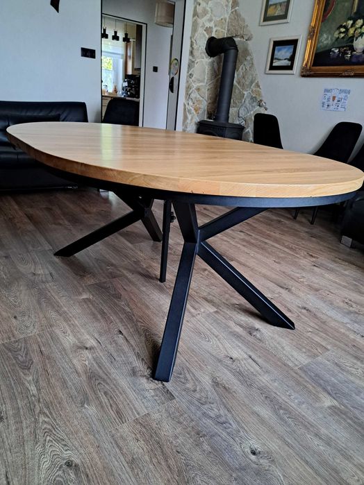 Stół Okrągły Dębowy Rozkładany