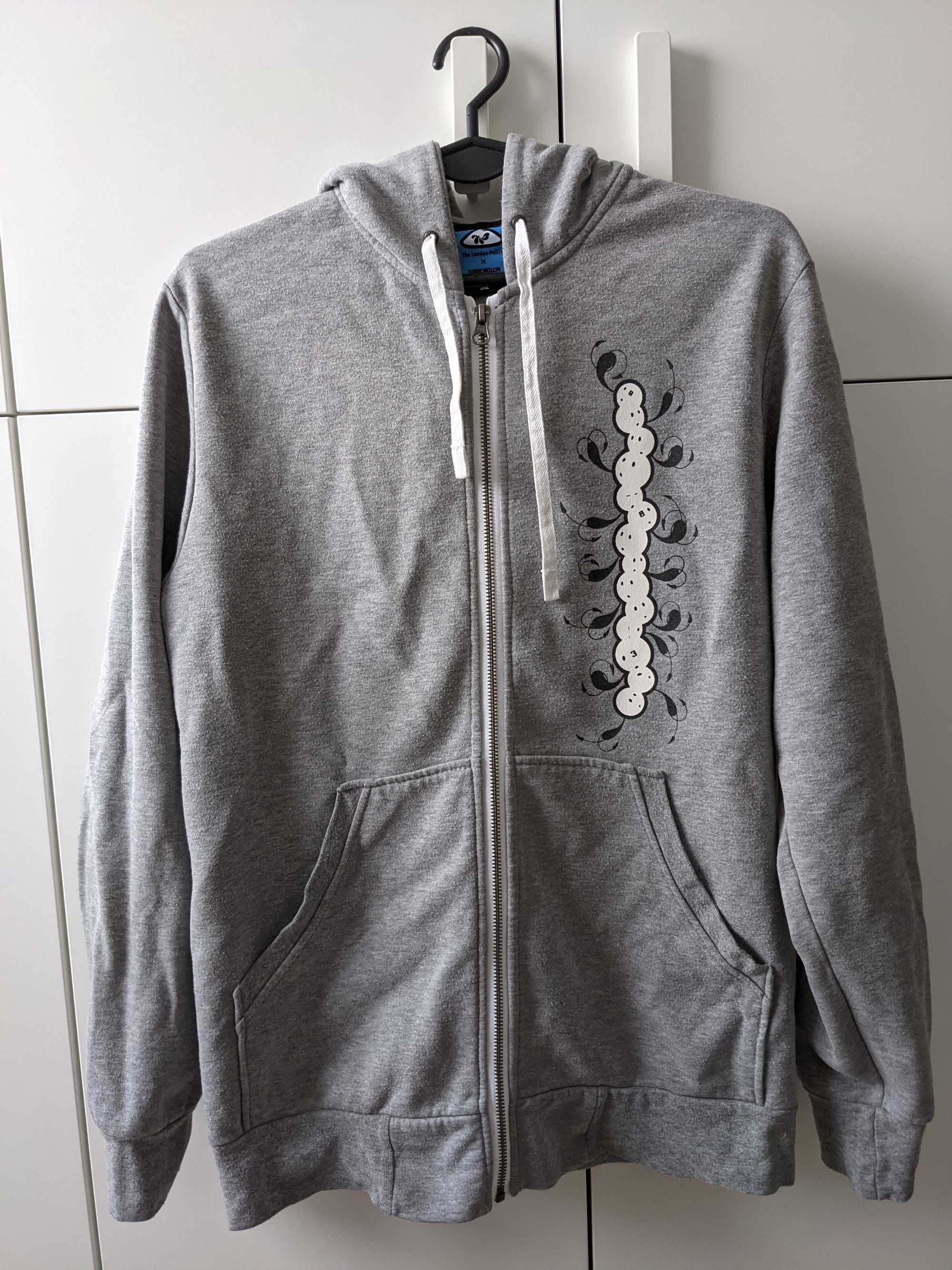 Bluza z kapturem Turbokolor siwa rozmiar M