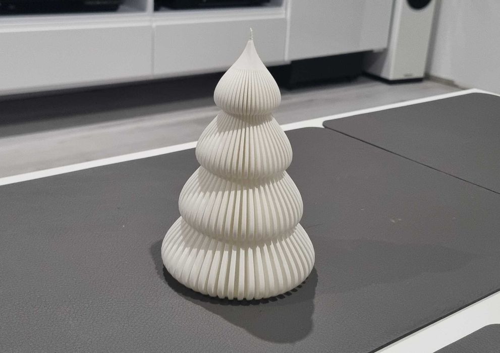 Zestaw 4 figurek świątecznych 3D dekoracje handmade 2 kolory + LED