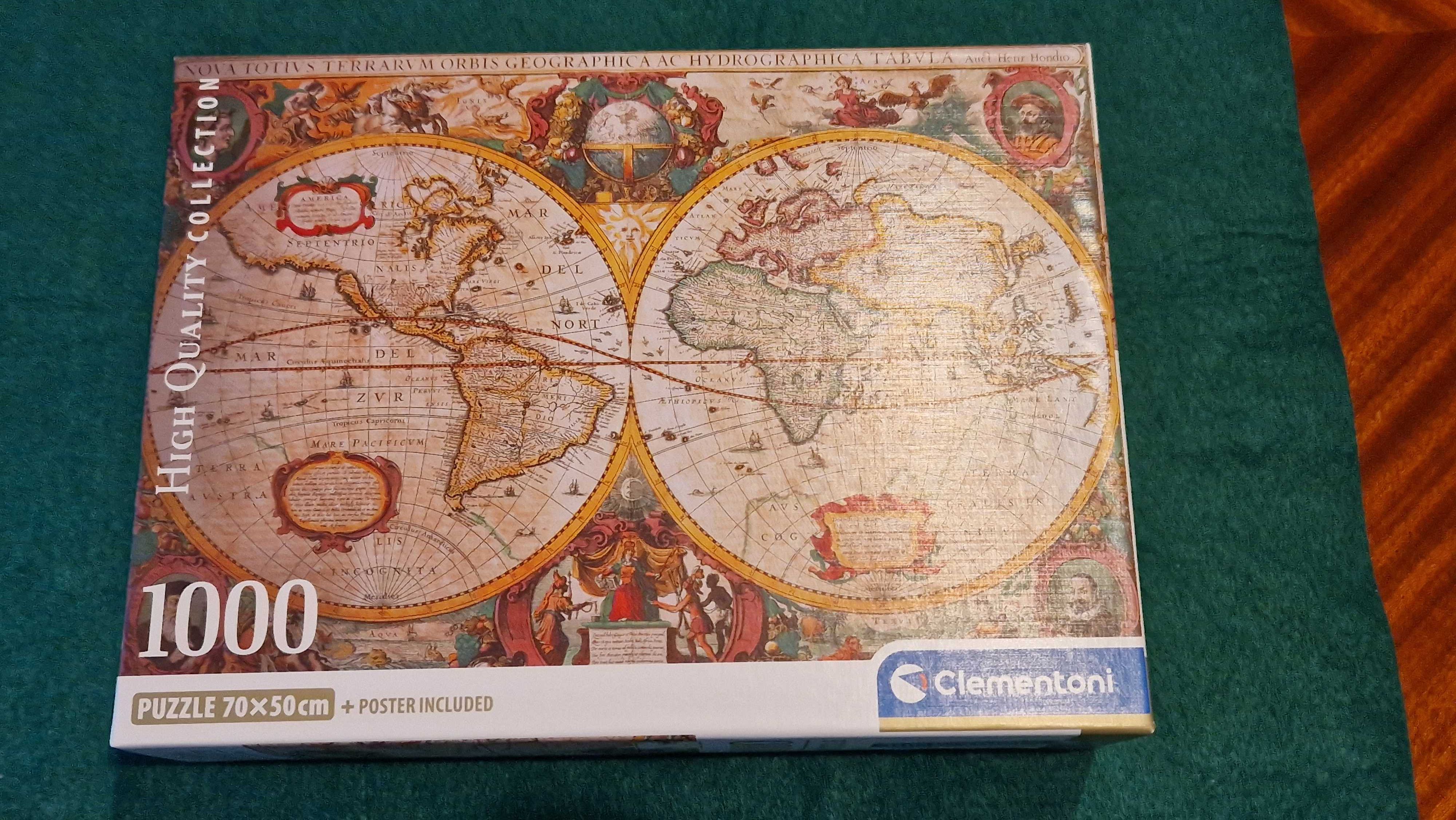 Puzzle Clementoni- 1000 peças Mapa Antigo