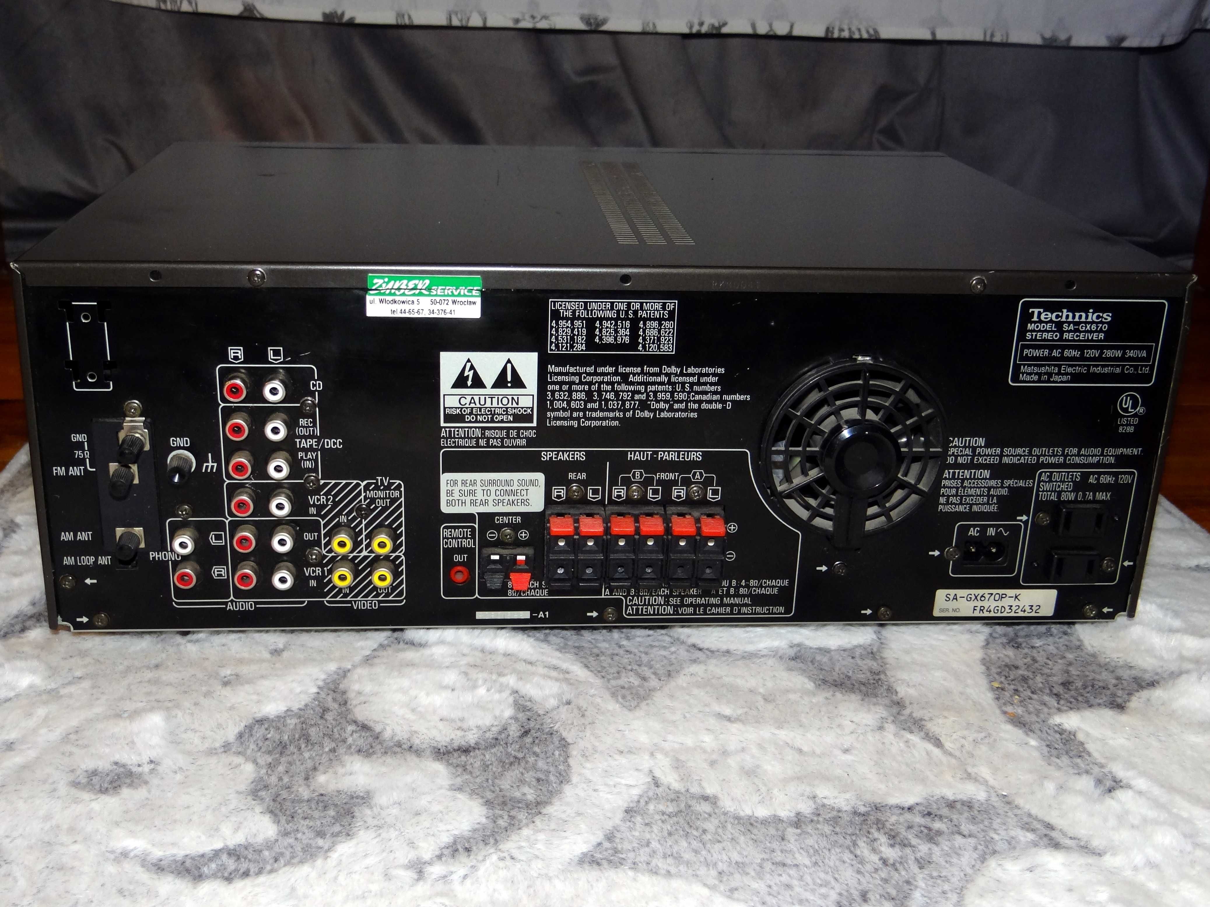 Amplituner Technics SA-GX670 5,1