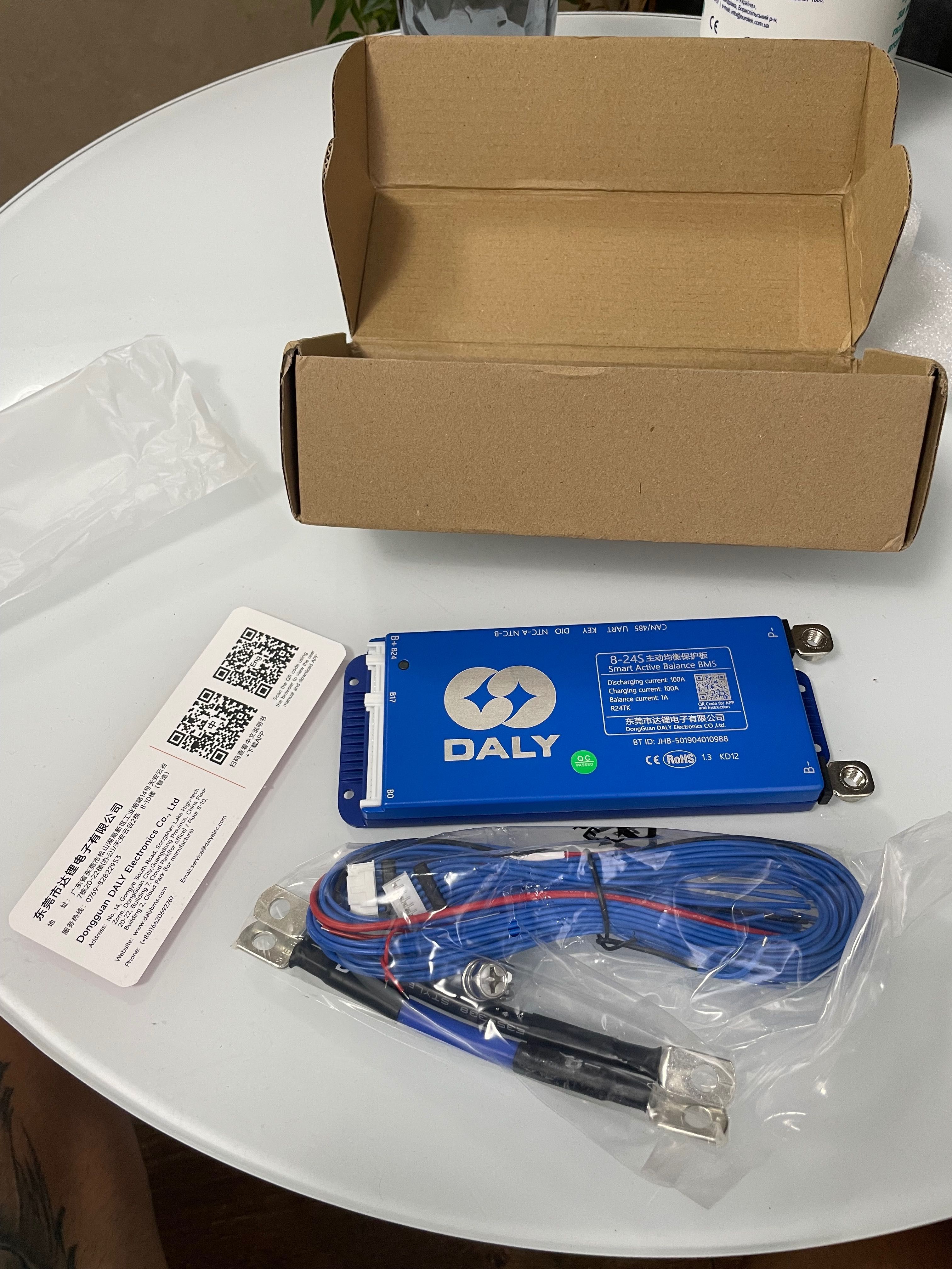 Плата smart Bms Daly 8-24s 100a