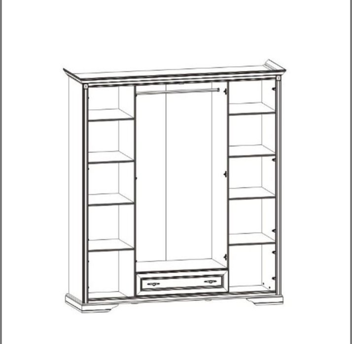 БЕЛОСНЕЖНЫЙ ШКАФ « Клео Гербор» -4 двери ,2 зеркала