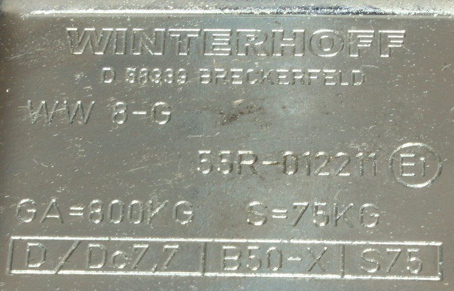 Zaczep kulowy WW8-G do przyczep 800kg kwadrat 60x60 Winterhoff