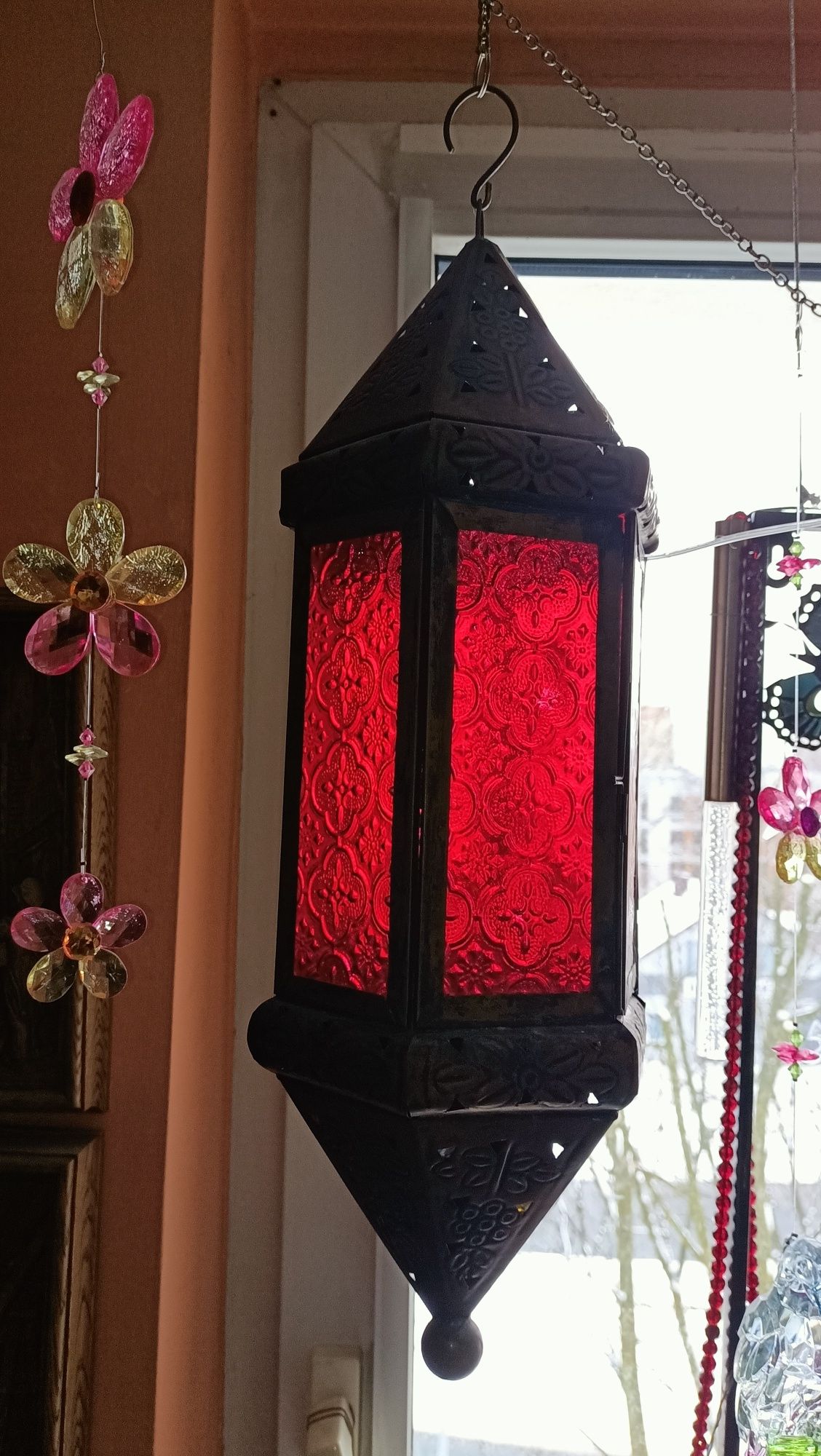 Metalowa latarnia lampion w stylu marokańskim