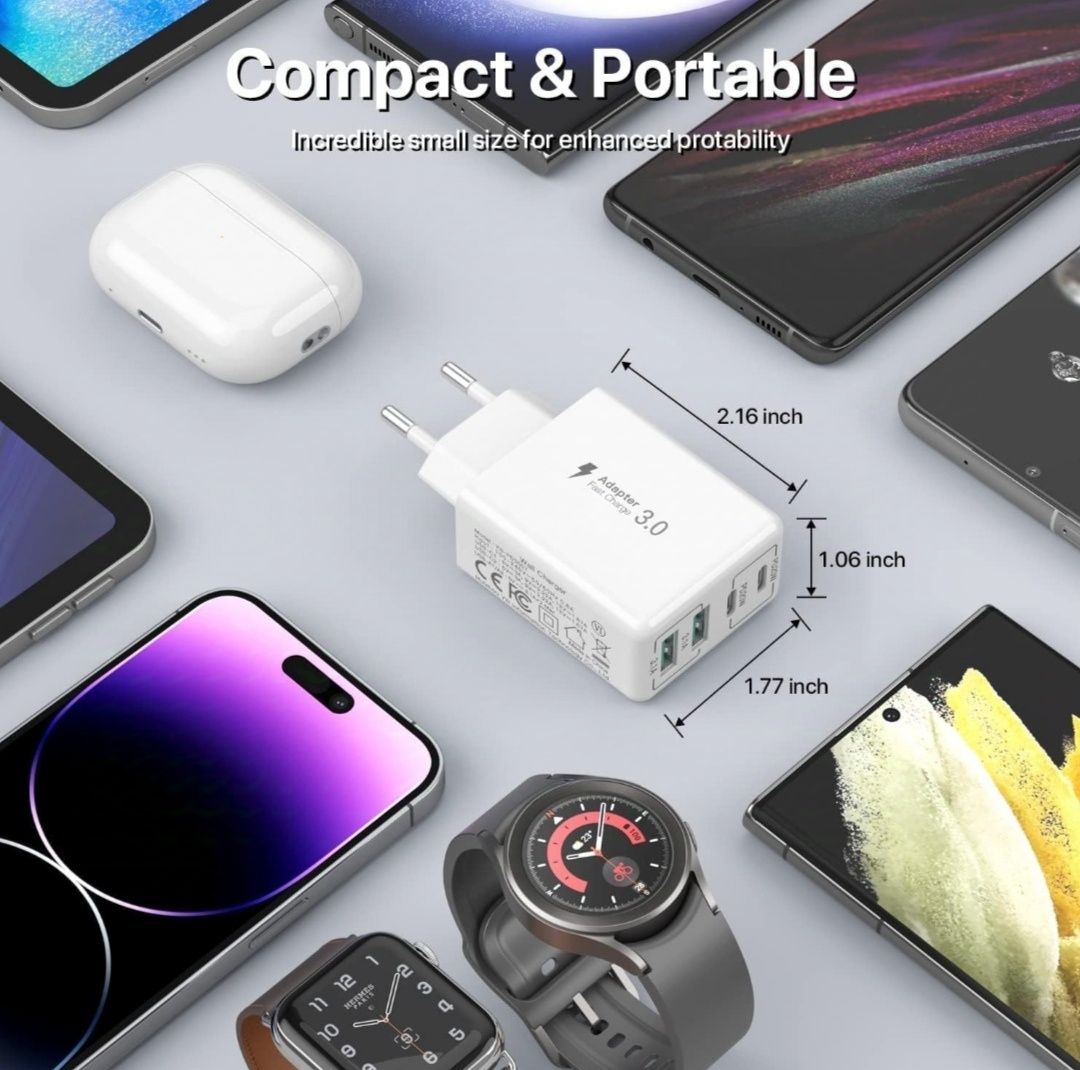 4-portowy blok ładowarki USB C 2szt. HONGYEE