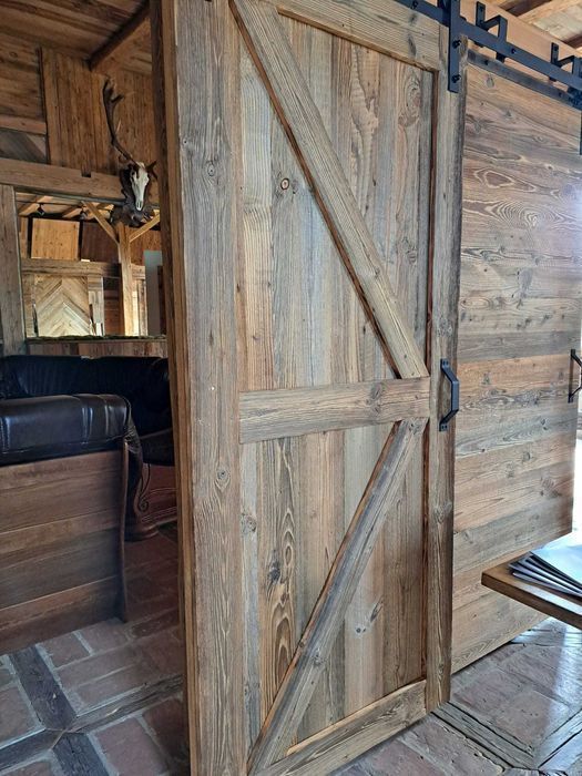 Drzwi Przesuwne Ze Starego Drewna Loft Barn Doors [TRANSPORT ZA DARMO]