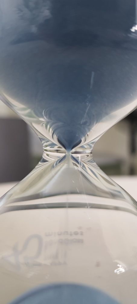 Zegar piaskowy klepsydra 45 min minut Prezent dla nauczycielki błękit