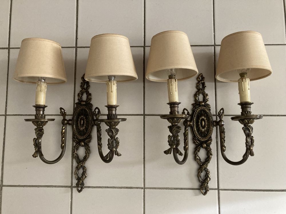 Par de apliques em Bronze