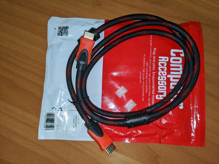 Кабель HDMI-HDMI Havit Gold 1.4 black 1.5М