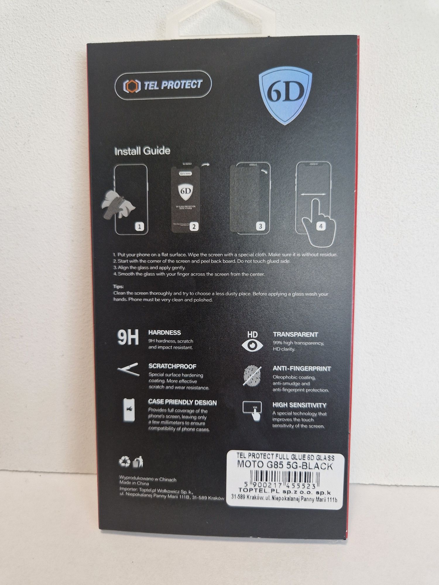 Hartowane szkło Tel Protect Full Glue 6D do Motorola Moto G85 5G
