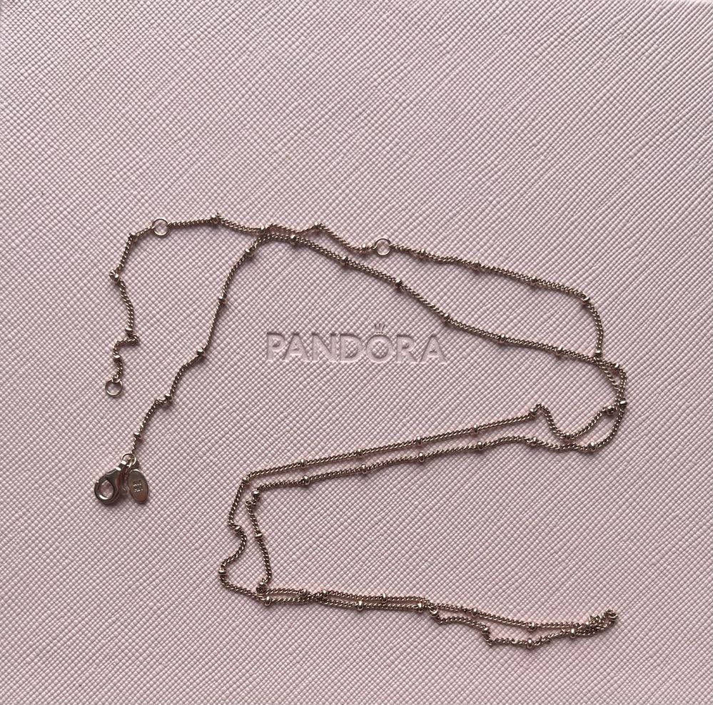 Pandora łańcuszek naszyjnik 387210 rose 70 cm kuleczki