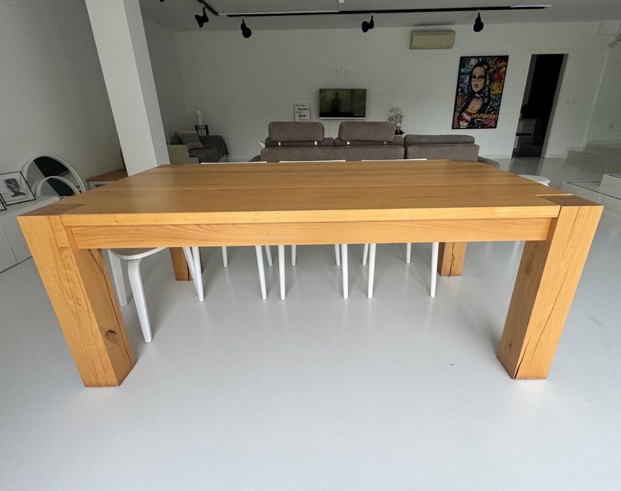 Mesa madeira maçiça mais 6 cadeiras