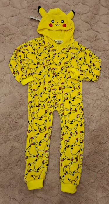 Strój Kostium Przebranie Kombinezon pikachu Pokemon 110 116 nowy