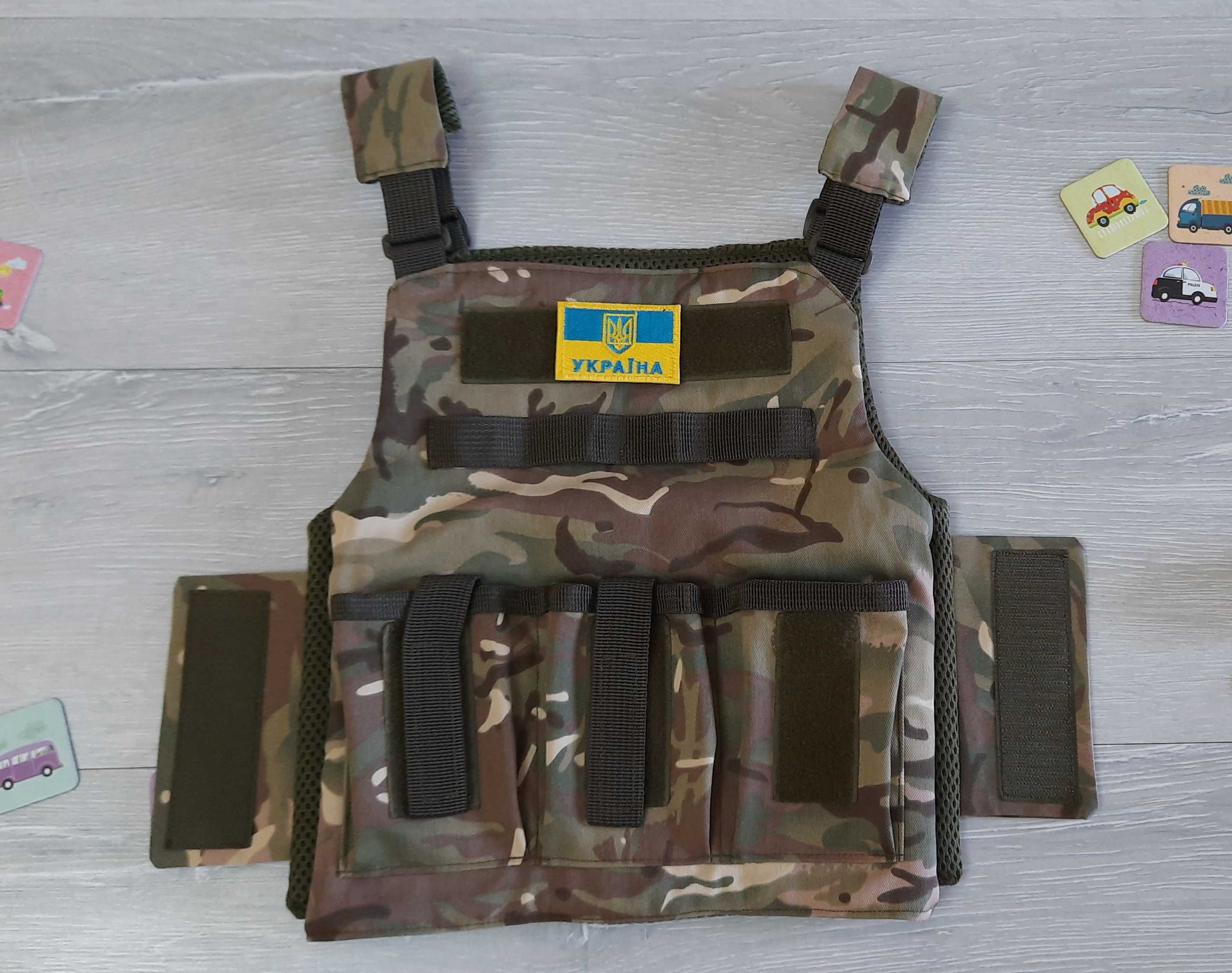 Бронежилет детский тактический разгрузка, Размеры S.M.L, от4-11 лет,